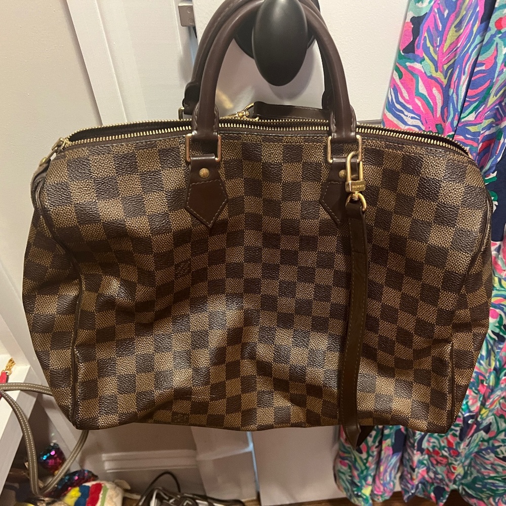 100% authentic Louis Vuitton speedy 30 in Damier ebene